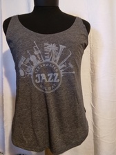 Ladies Flowy Tank- Charcoal